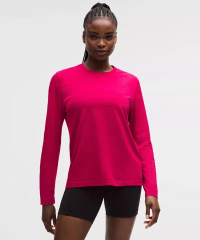 Lululemon Swiftly Relaxed Long-sleeve Shirt Hip Length In Pink