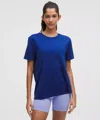 Lululemon Swiftly Relaxed Short-sleeve Shirt In Blue