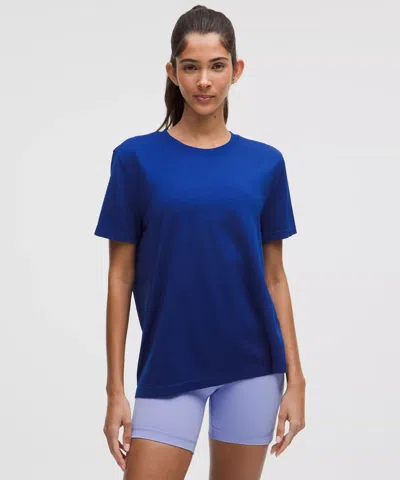 Lululemon Swiftly Relaxed Short-sleeve Shirt In Blue