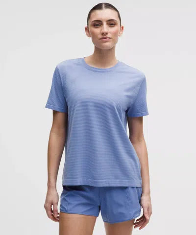 Lululemon Swiftly Relaxed Short-sleeve Shirt Hip Length In Blue