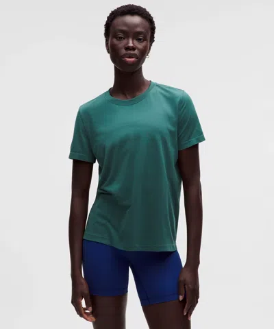 Lululemon Swiftly Relaxed Short-sleeve Shirt Hip Length In Green