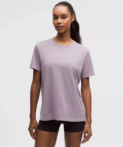 Lululemon Swiftly Relaxed Short-sleeve Shirt Hip Length In Purple