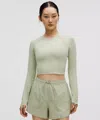 Lululemon Swiftly Tech Cropped Long-sleeve Shirt 2.0