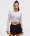Lululemon Swiftly Tech Cropped Long-sleeve Shirt 2.0