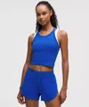 Lululemon Swiftly Tech Cropped Racerback Tank Top 2.0 In Blue