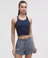Lululemon Swiftly Tech Cropped Racerback Tank Top 2.0 In Blue