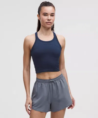 Lululemon Swiftly Tech Cropped Racerback Tank Top 2.0 In Blue