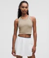 Lululemon Swiftly Tech Cropped Racerback Tank Top 2.0 In Neutral