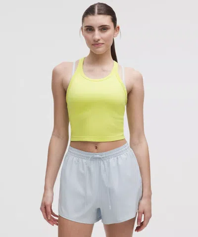 Lululemon Swiftly Tech Cropped Racerback Tank Top 2.0 In Yellow