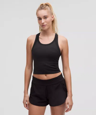 Lululemon Swiftly Tech Cropped Racerback Tank Top 2.0 In Black