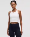 Lululemon Swiftly Tech Cropped Racerback Tank Top 2.0 In White