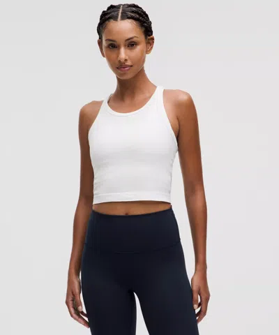 Lululemon Swiftly Tech Cropped Racerback Tank Top 2.0 In White