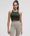 Lululemon Swiftly Tech Cropped Racerback Tank Top 2.0 In Brown