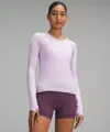 Lululemon Swiftly Tech Long-sleeve Shirt 2.0 Race Length In Pink