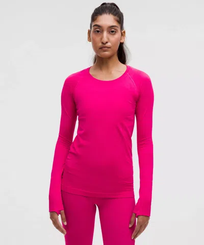 Lululemon Swiftly Tech Long-sleeve Shirt 2.0 Hip Length In Pink