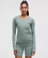 Lululemon Swiftly Tech Long-sleeve Shirt 2.0 Hip Length In Blue