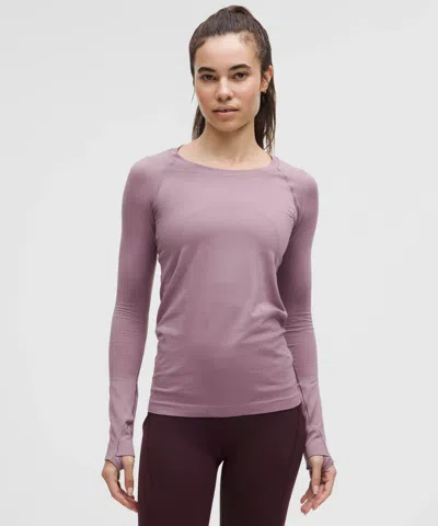 Lululemon Swiftly Tech Long-sleeve Shirt 2.0 Hip Length In Purple