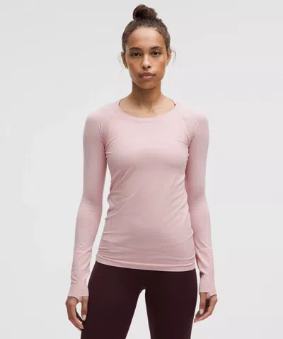 Lululemon Swiftly Tech Long-sleeve Shirt 2.0 Hip Length In Pink