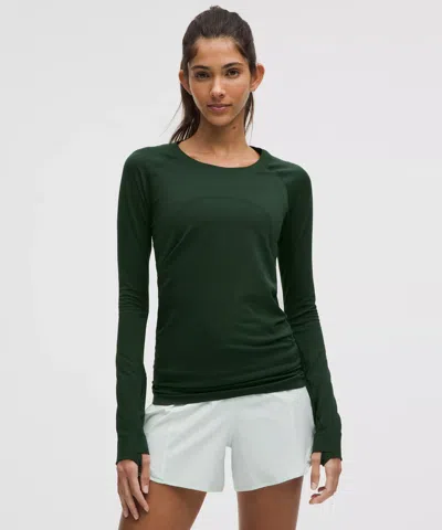 Lululemon Swiftly Tech Long-sleeve Shirt 2.0 Hip Length In Green
