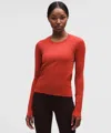 Lululemon Swiftly Tech Long-sleeve Shirt 2.0 In Orange