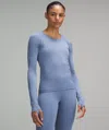 Lululemon Swiftly Tech Long-sleeve Shirt 2.0 Race Length In Blue