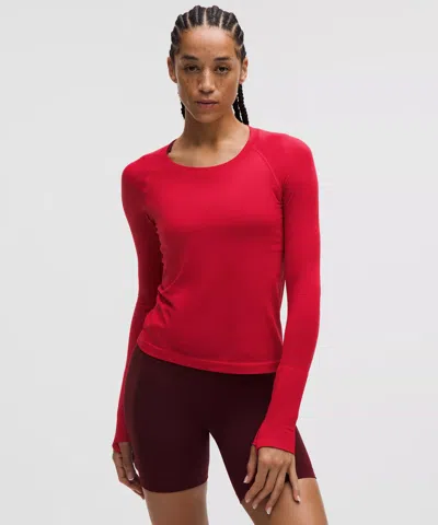 Lululemon Swiftly Tech Long-sleeve Shirt 2.0 In Red