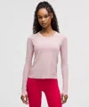 Lululemon Swiftly Tech Long-sleeve Shirt 2.0 Waist Length In Pink