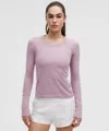 Lululemon Swiftly Tech Long-sleeve Shirt 2.0 Waist Length In Pink