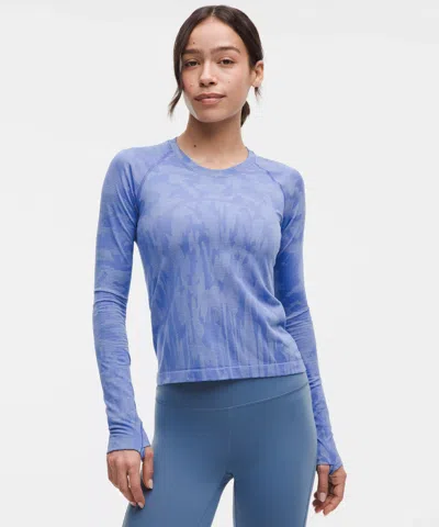 Lululemon Swiftly Tech Long-sleeve Shirt 2.0 Waist Length In Blue