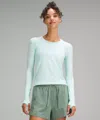 Lululemon Swiftly Tech Long-sleeve Shirt 2.0 Waist Length In Blue