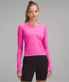 Lululemon Swiftly Tech Long-sleeve Shirt 2.0 Waist Length In Pink