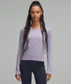 Lululemon Swiftly Tech Long-sleeve Shirt 2.0 Waist Length In Purple