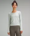 Lululemon Swiftly Tech Long-sleeve Shirt 2.0 Waist Length In Gray