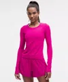 Lululemon Swiftly Tech Long-sleeve Shirt 2.0 Waist Length In Pink