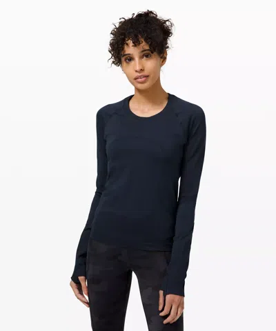 Lululemon Swiftly Tech Long-sleeve Shirt 2.0 Waist Length In Blue