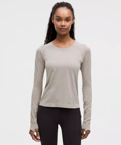 Lululemon Swiftly Tech Long-sleeve Shirt 2.0 Waist Length In Gray