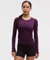 Lululemon Swiftly Tech Long-sleeve Shirt 2.0 Waist Length In Purple