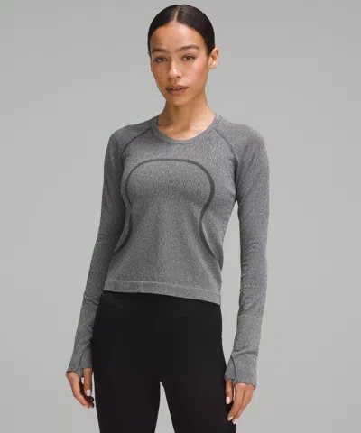 Lululemon Swiftly Tech Long-sleeve Shirt 2.0 Waist Length In Gray