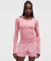 Lululemon Swiftly Tech Long-sleeve Shirt 2.0 Waist Length In Pink