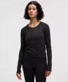 Lululemon Swiftly Tech Long-sleeve Shirt 2.0 Waist Length Glow Stripe