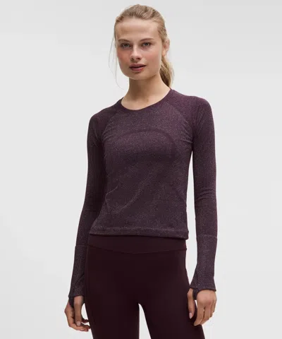 Lululemon Swiftly Tech Long-sleeve Shirt 2.0 Waist Length In Purple