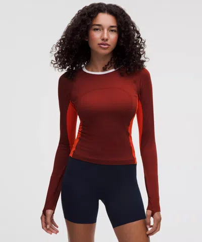 Lululemon Swiftly Tech Long-sleeve 2.0 Waist Length In Multi
