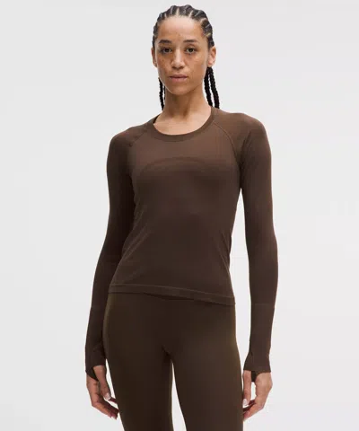 Lululemon Swiftly Tech Long-sleeve Shirt 2.0 In Brown