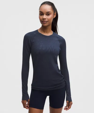Lululemon Swiftly Tech Long-sleeve Shirt 2.0 Hip Length In Blue