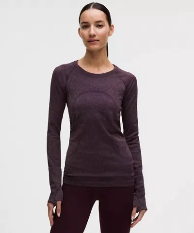 Lululemon Swiftly Tech Long-sleeve Shirt 2.0 In Black Plum Rainbow Lurex In Purple
