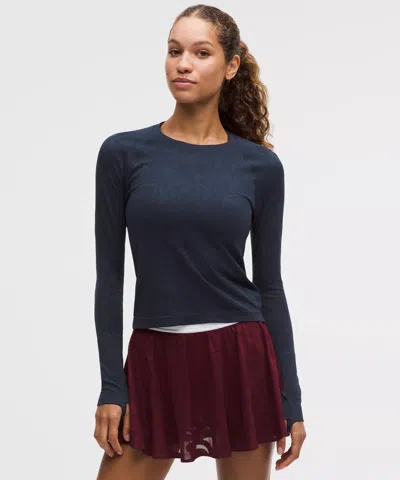 Lululemon Swiftly Tech Long-sleeve Shirt 2.0 Waist Length In Blue