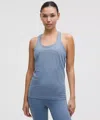 Lululemon Swiftly Tech Racerback Tank Top 2.0 Hip Length In Blue