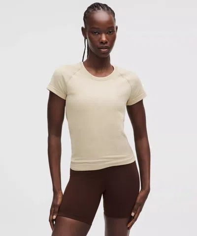 Lululemon Swiftly Tech Short-sleeve 2.0 Waist Length Textured Knit Shirt In White