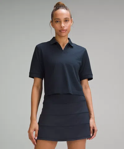 Lululemon Swiftly Tech Short-sleeve Polo Shirt Colour Tip In Blue
