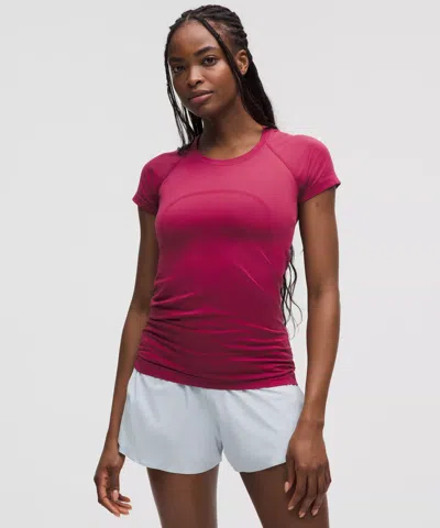 Lululemon Swiftly Tech Short-sleeve Shirt 2.0 Hip Length In Red
